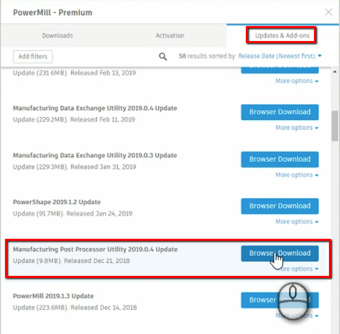 Autodesk Manufacturing Post Processor Utilityソフトウェアの最新ダウンロードの場所