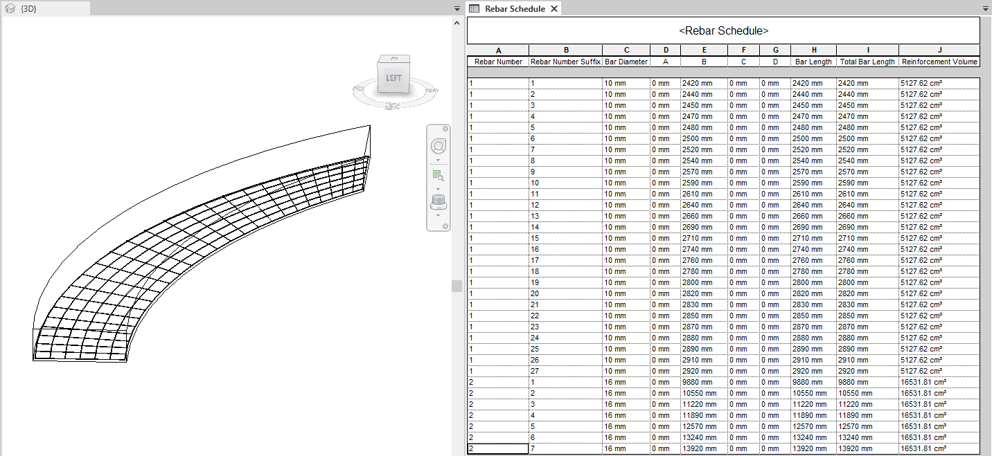 Free form rebar reinforcement volume parameter is not calculated for ...