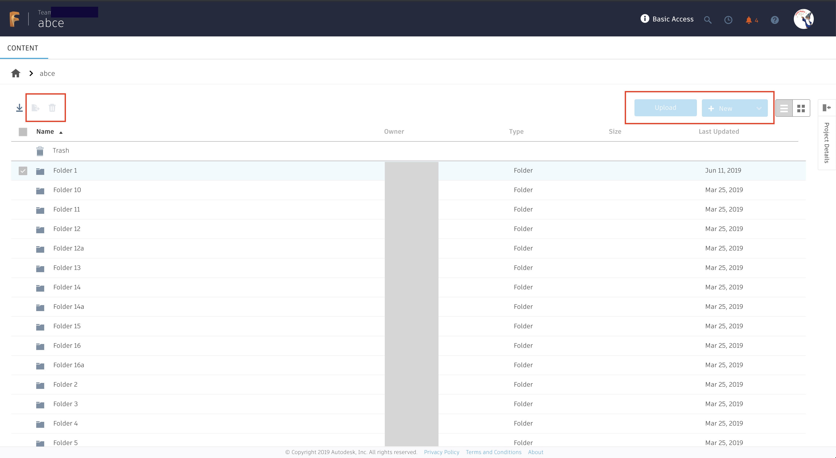 The Upload, Export, and Create Project buttons are greyed out in Fusion