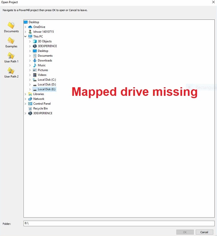 Mapped Network Drive Not Showing When Opening Or Saving File In   0EM3g00000053AA