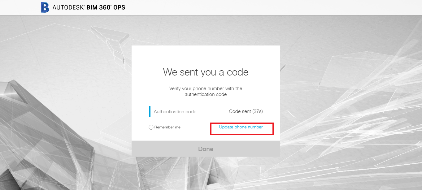 How to change the mobile phone number for use with BIM 360 Ops