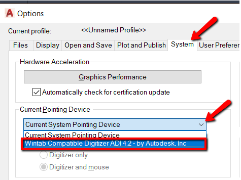 Ошибка wintab compatible digitizer при запуске autocad