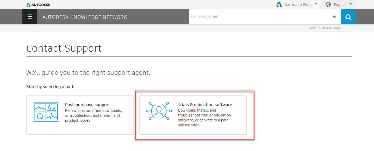 How To Create A New Bim 360 Activation Or Convert A Trial Subscription Via Subscriber Platform Bim 360 Autodesk Knowledge Network