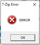 Ошибка 7-Zip