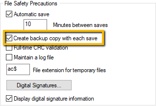 Understanding backup and autosave files in AutoCAD