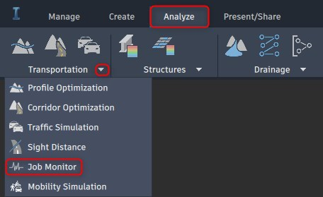 Cannot access the results from a corridor optimization job in Infraworks