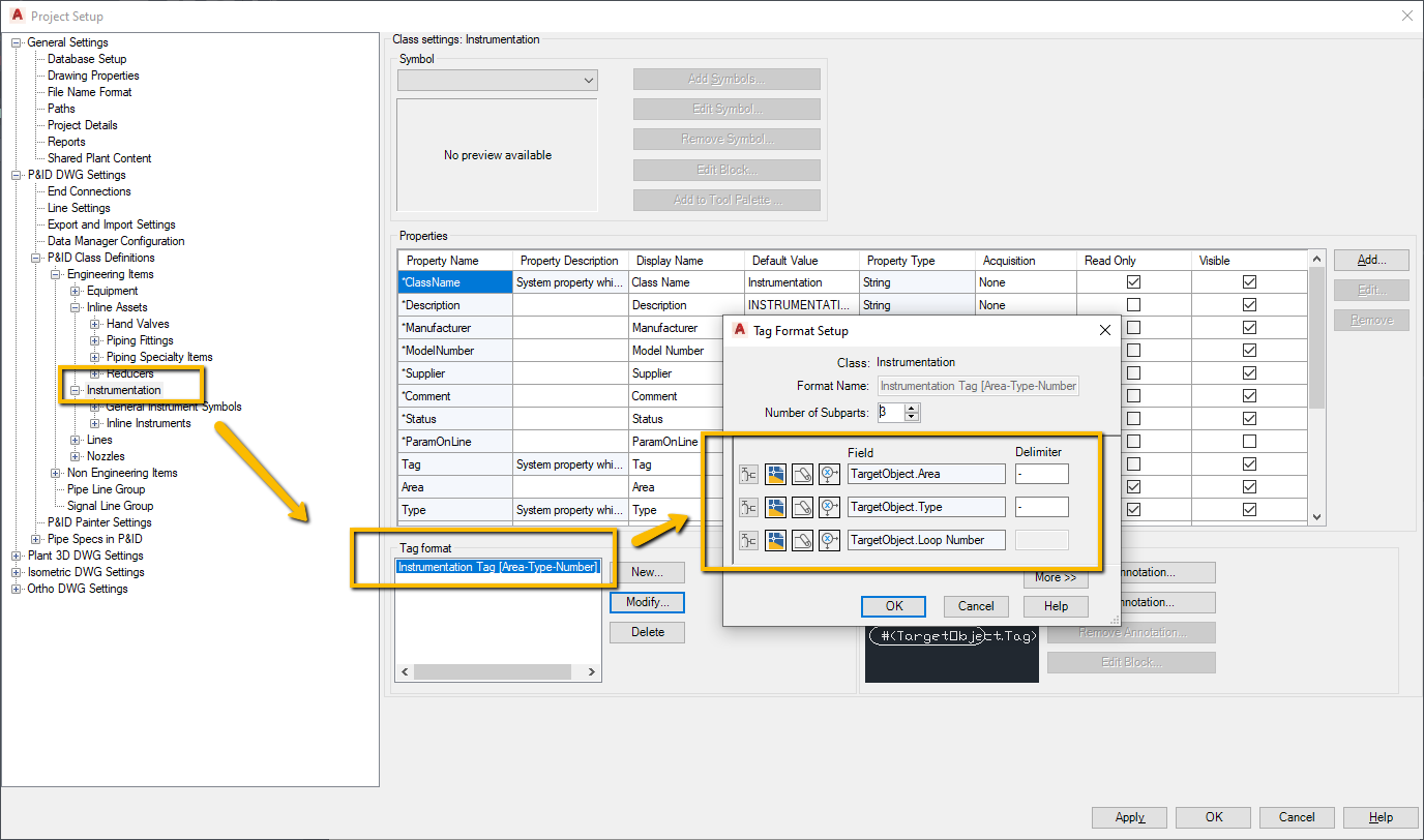 P&IDInstrumente können in AutoCAD Plant 3D mit demselben Typ und