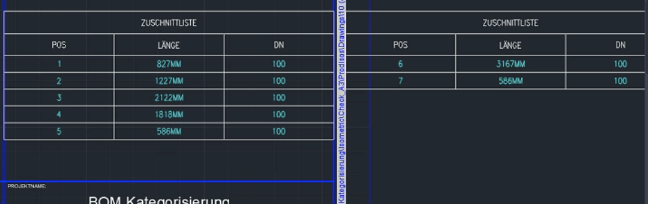 How to split the cut piece list of an AutoCAD Plant 3D isometric ...