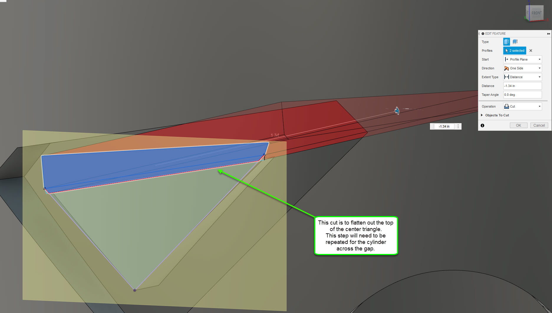 How to loft bodies cut from a cylinder or curved surface in Fusion 360