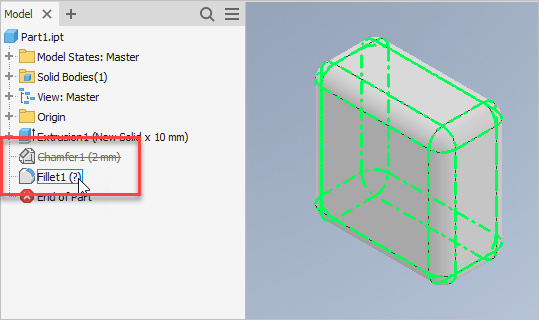 Inventor 2022 crashes when right-clicking a fillet after suppressing ...