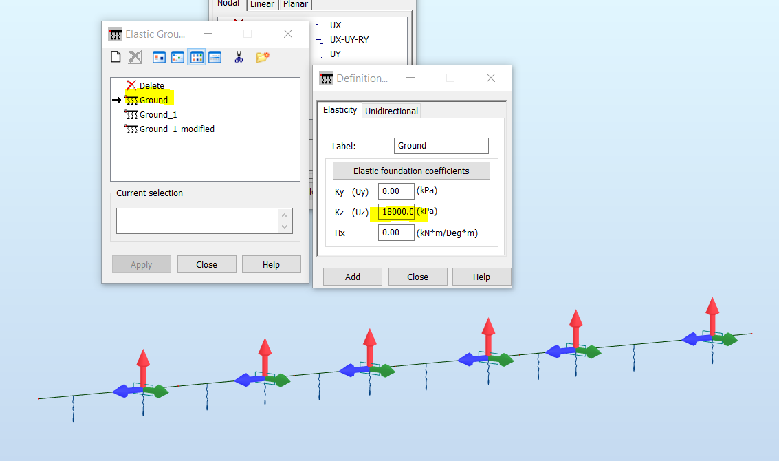 Instability reported while beam supported with vertical elastic
