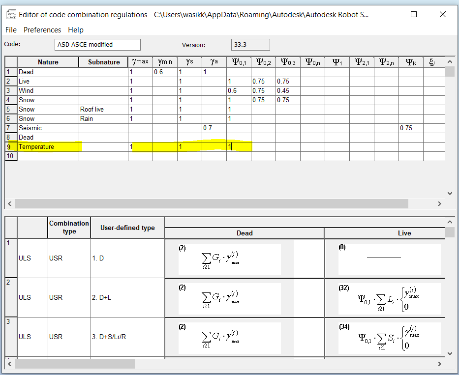 Temperature load nature not available form Load Types dialog drop down ...