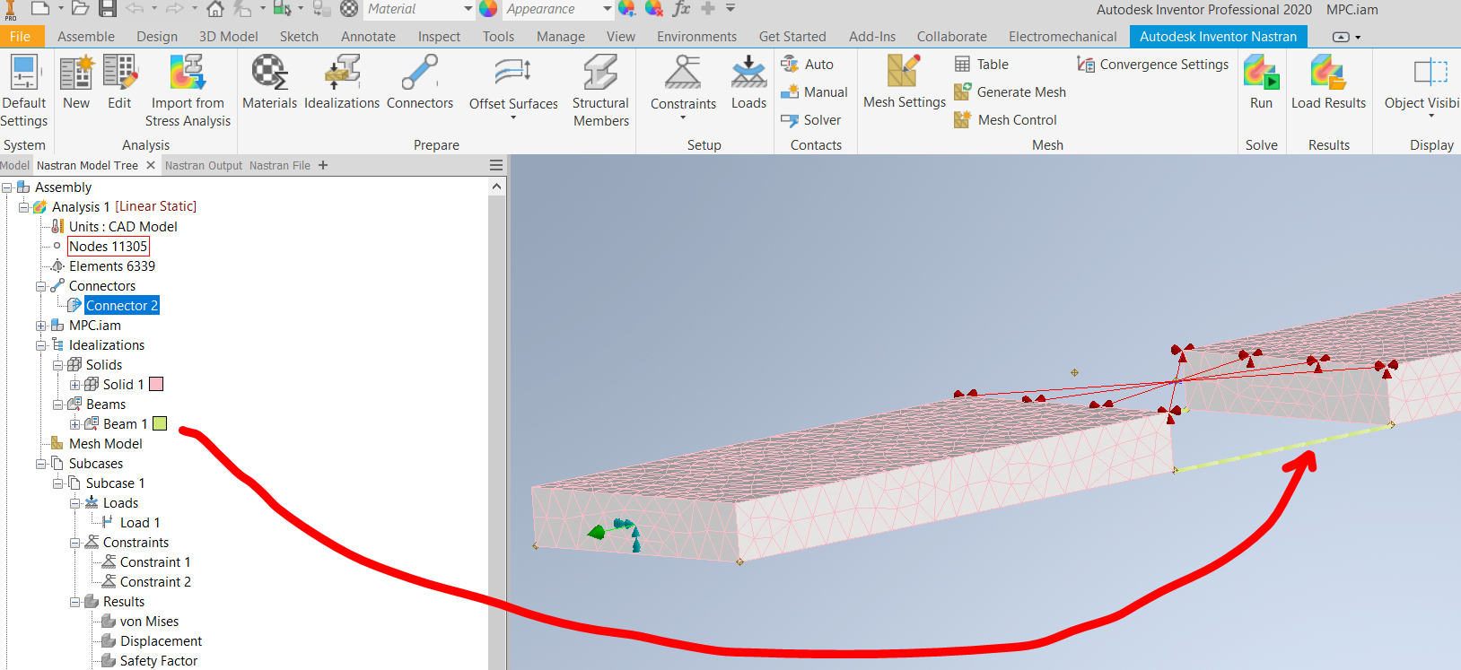 MPC and Forces results not available for model calculated in Inventor