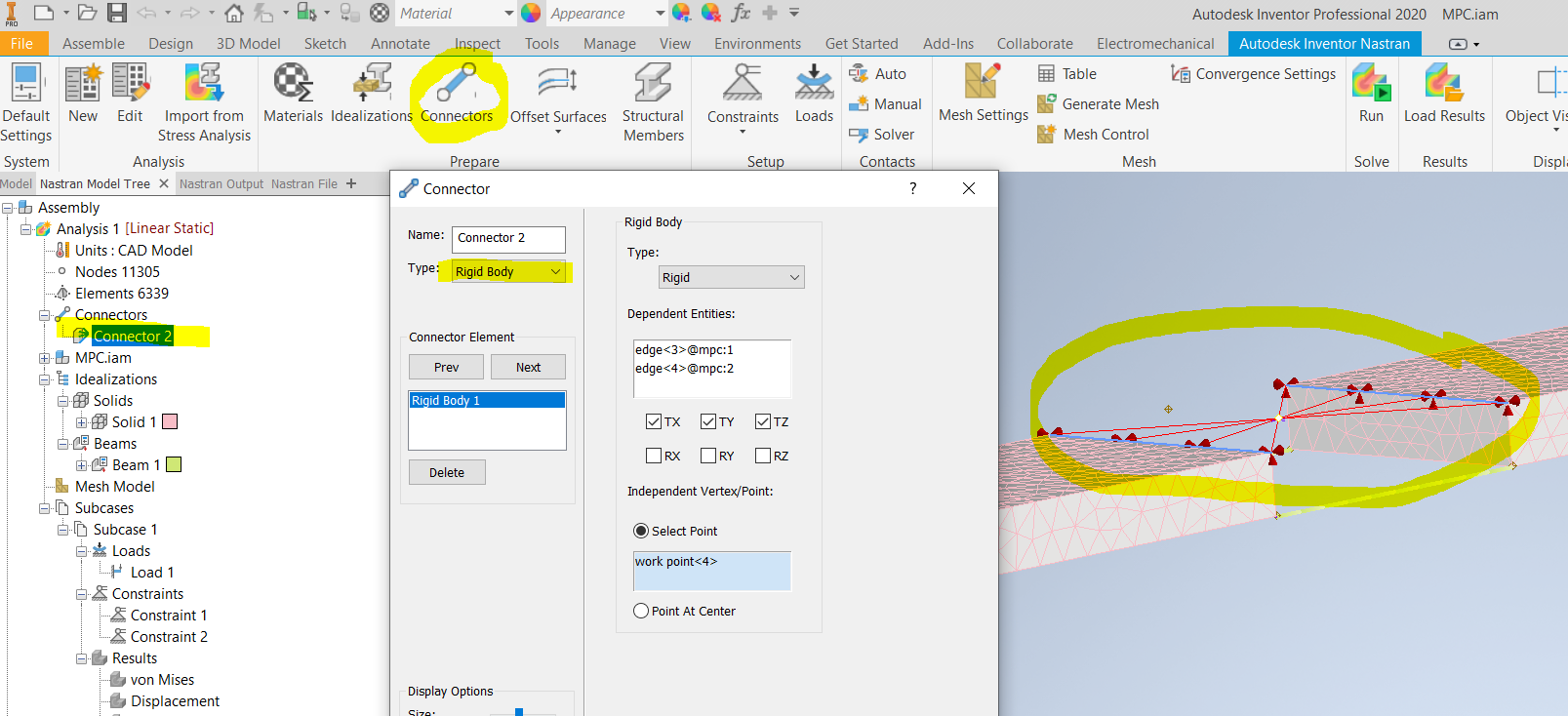 MPC and Forces results not available for model calculated in Inventor