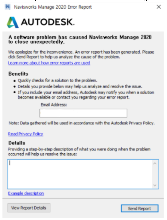 "A Software Problem Has Caused Navisworks Manage To Close Unexpectedly ...
