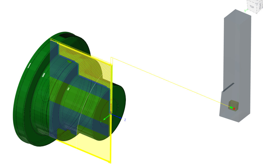 Turning toolpath traveling in the wrong direction in Autodesk Fusion
