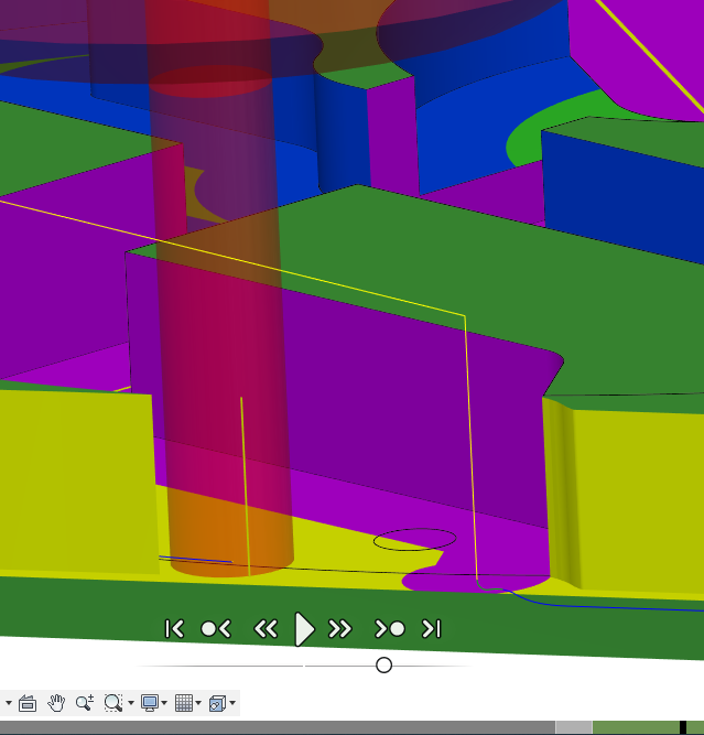 Collision avec le brut lors de la simulation de trajectoire d'outil