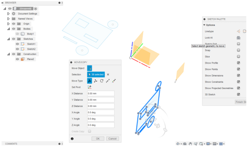Strange Sketch Copy / Move Behaviour - Autodesk Community - Fusion 360