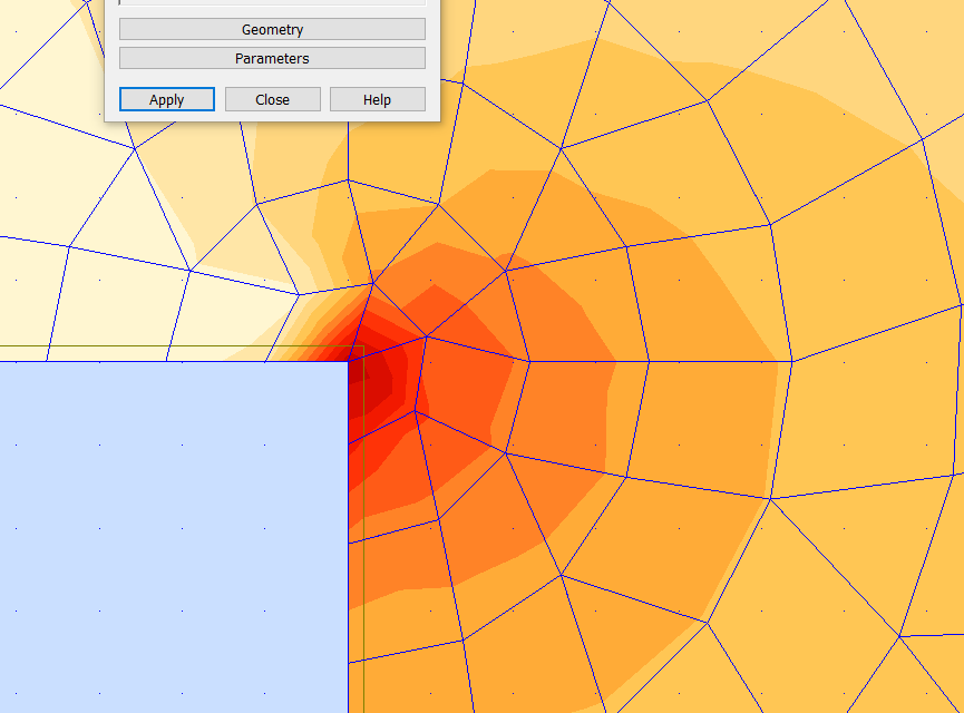 Robot Structural Analysis のシェル モデルにおける小面積の