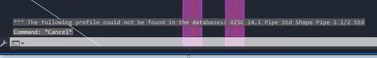 "The following profile could not be found in the databases" message ...