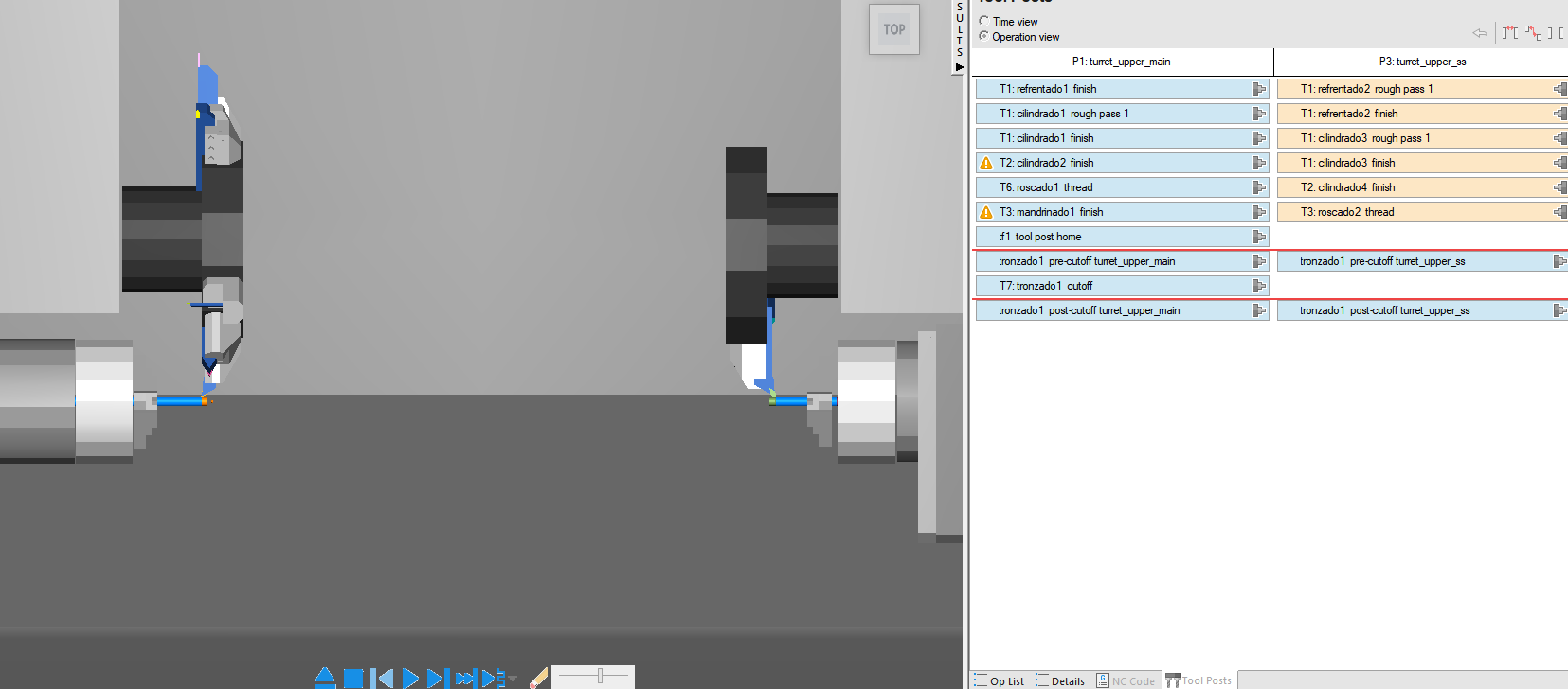 How to use main and sub spindle at the same time in FeatureCAM