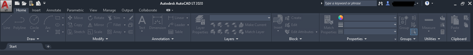 Ribbon buttons are grayed out and disabled in AutoCAD
