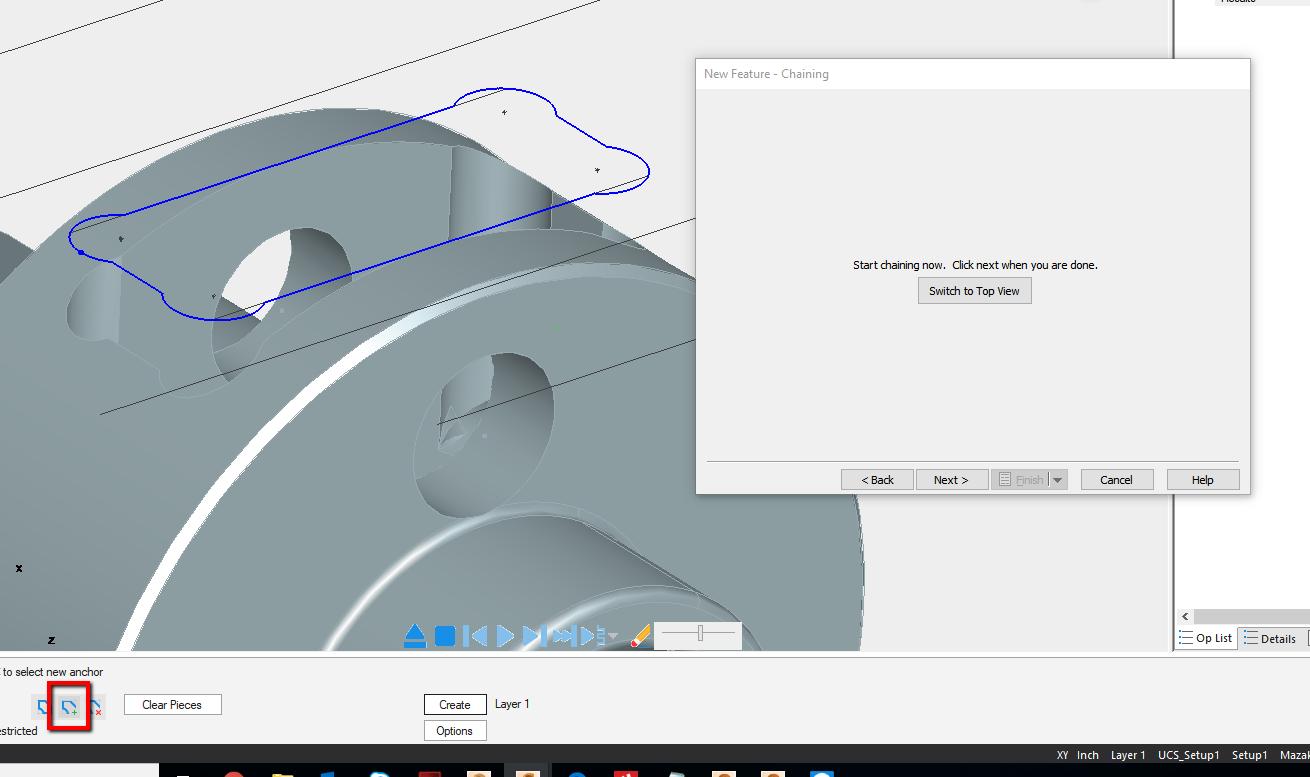 How to recognize features from odd shaped surfaces in FeatureCAM