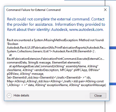 "Command Failure for External Command" error when selecting to print ...