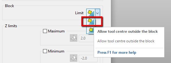 Toolpath fails to calculate using a triangle block in PowerMill.