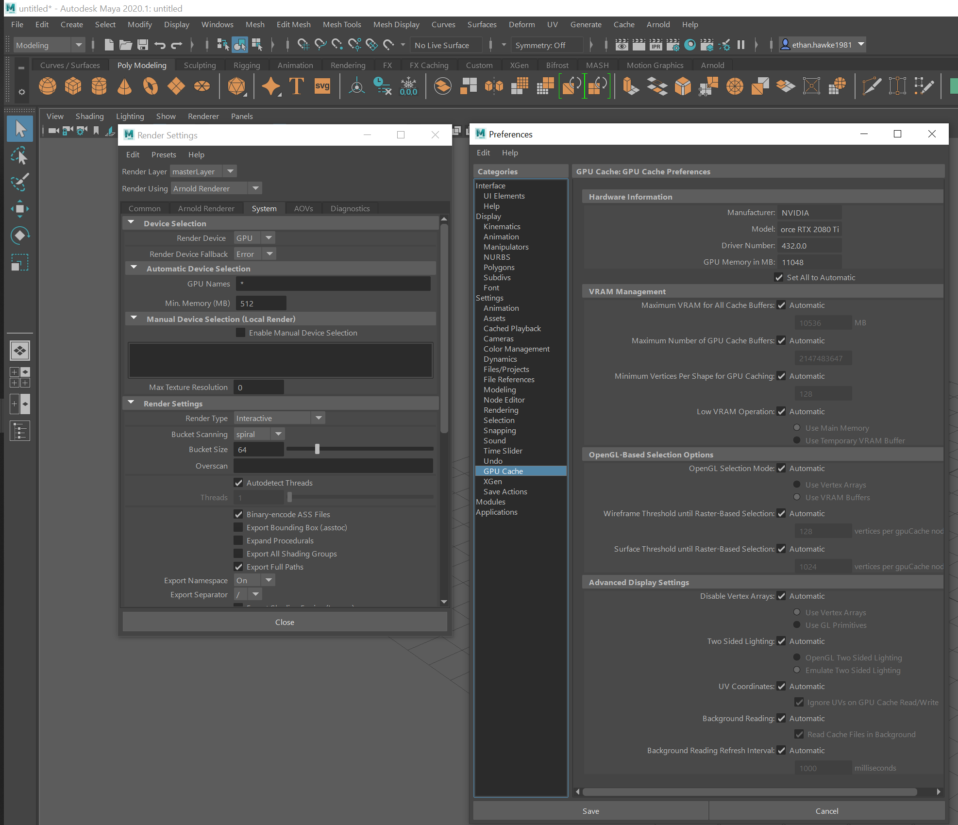 Graphics Card is not showing in Settings tab when rendering with Arnold in  Maya | Maya 2020 | Autodesk Knowledge Network
