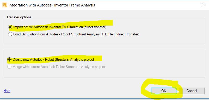 How to export Inventor bar model to Robot Structural Analysis