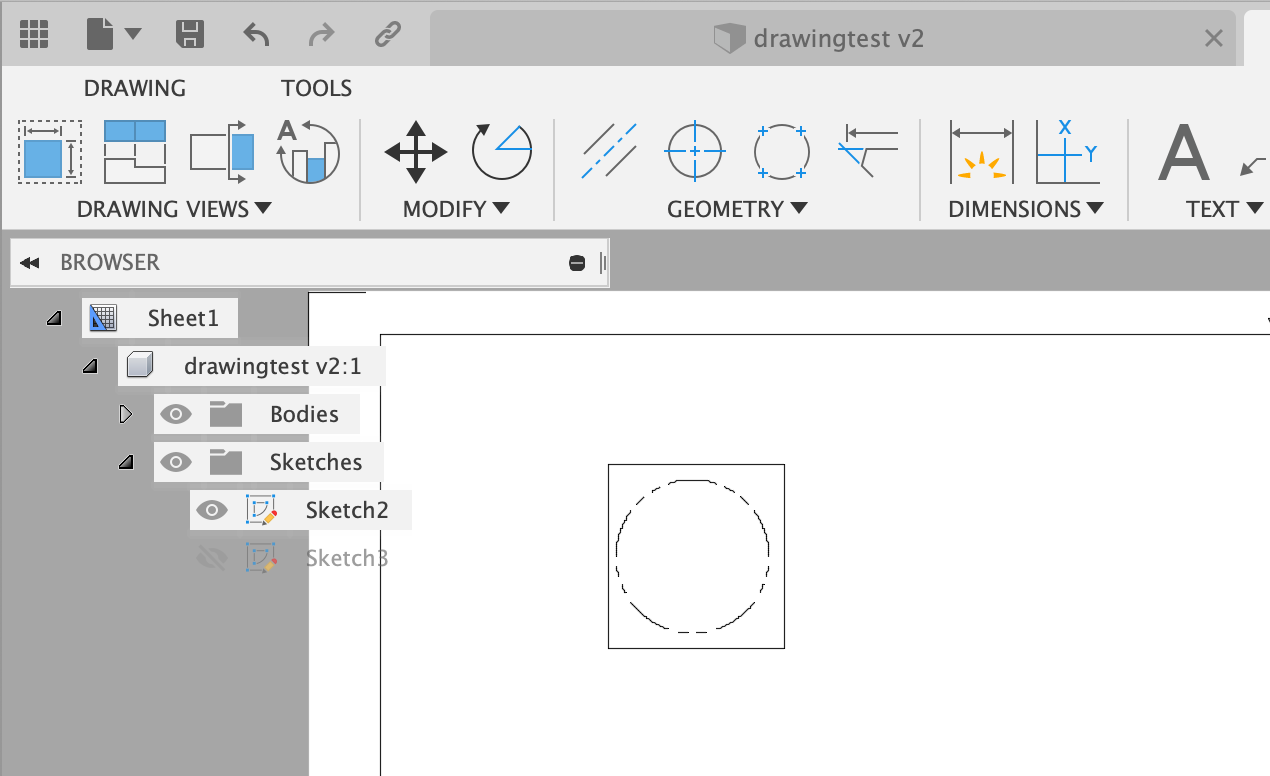 Certain Sketches Are Greyed Out And Unable To Be Displayed In A Fusion 360 Drawing Fusion 360 Autodesk Knowledge Network