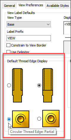 Default Thread Edge Display style change is not applied to existing ...