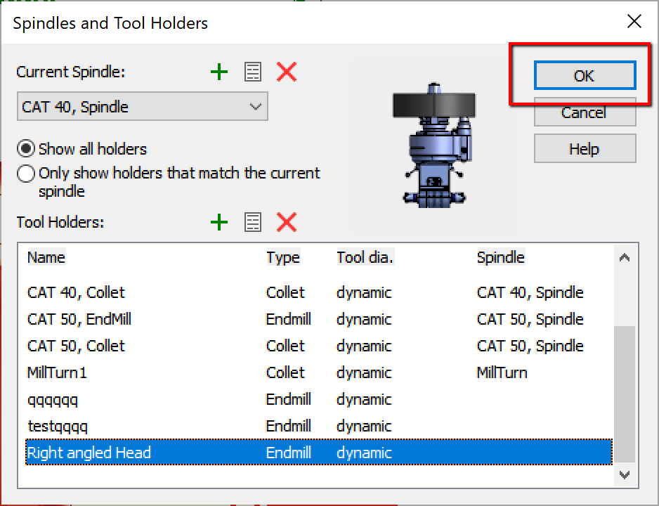 How to create an angled aggregate head in FeatureCAM