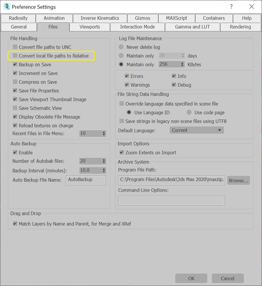 hektar kutter gaben How to set "Convert local file paths to Relative" via MAXScript in 3ds Max  | 3ds Max | Autodesk Knowledge Network