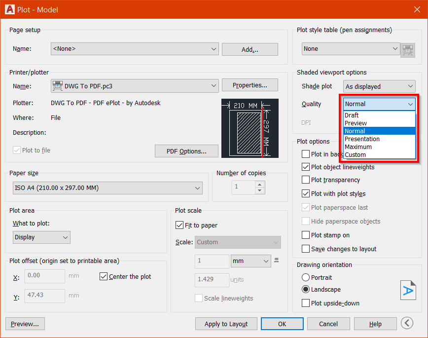 3d-solids-preview-and-plot-as-edges-or-wireframe-in-autocad