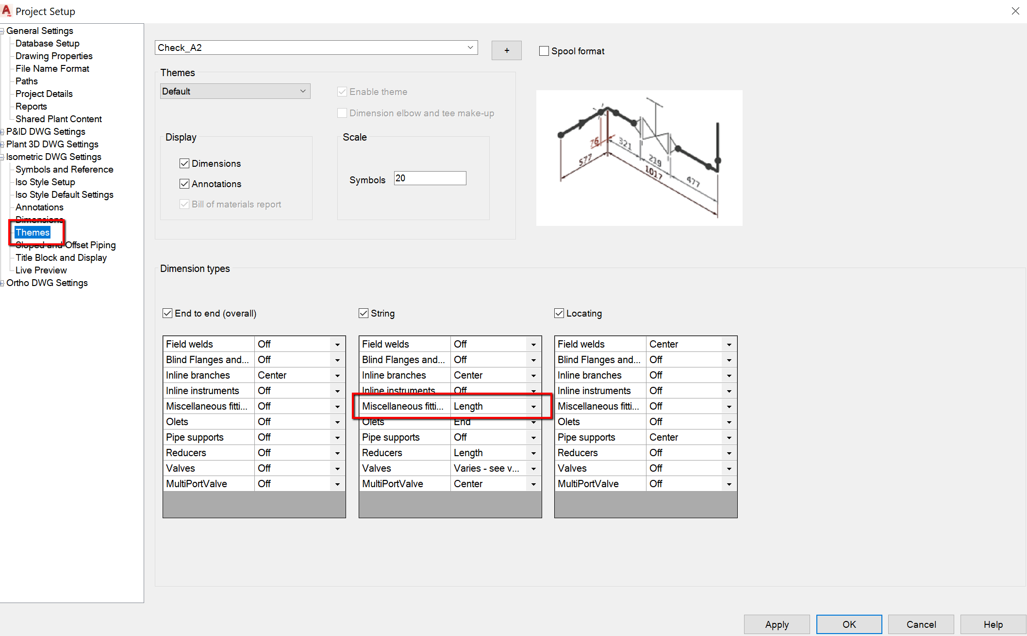 AutoCAD Plant 3Dアイソメ図面でエルボに寸法を記入する方法