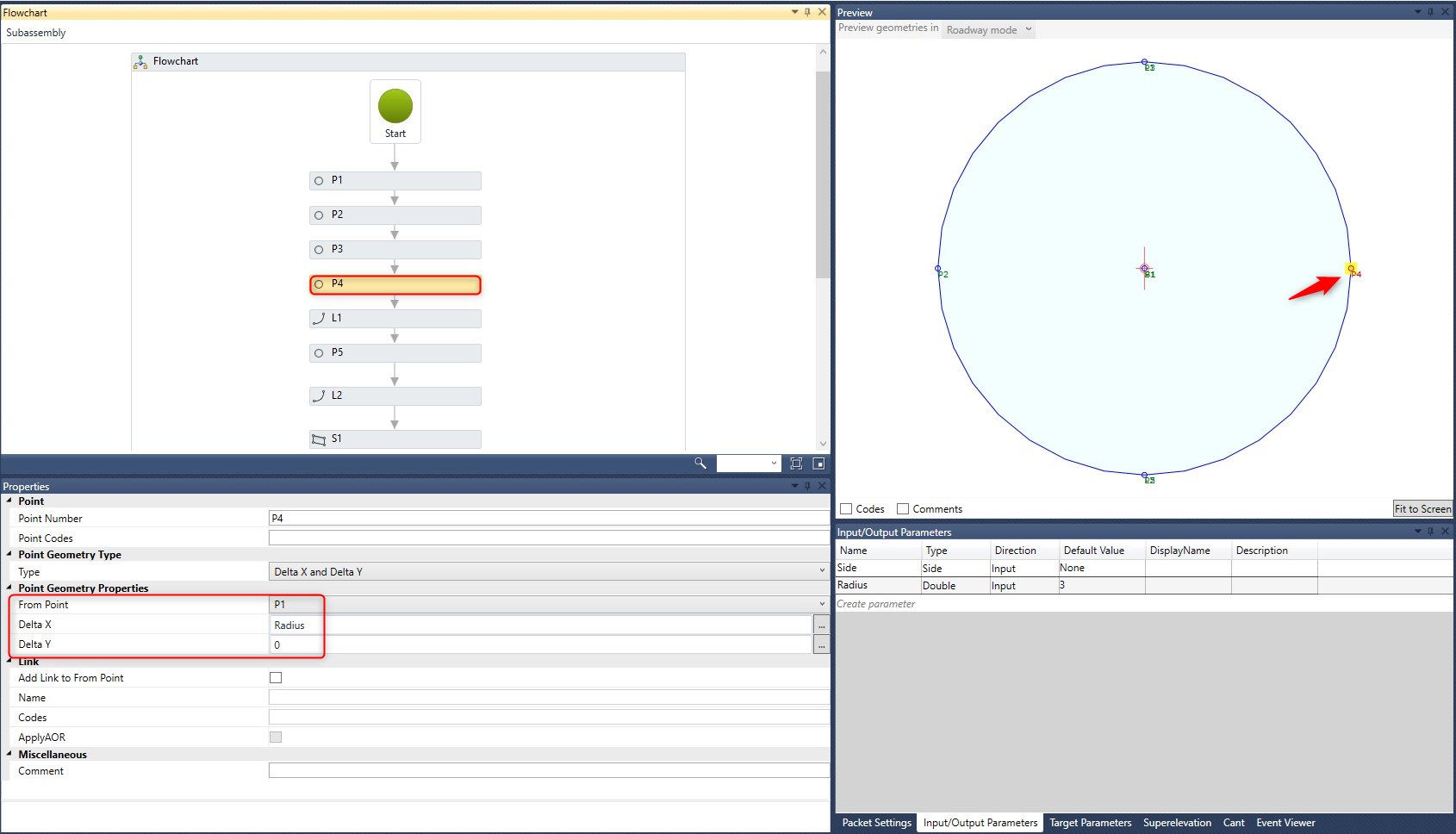 How to create a circle in Civil 3D Subassembly Composer for a dynamic ...