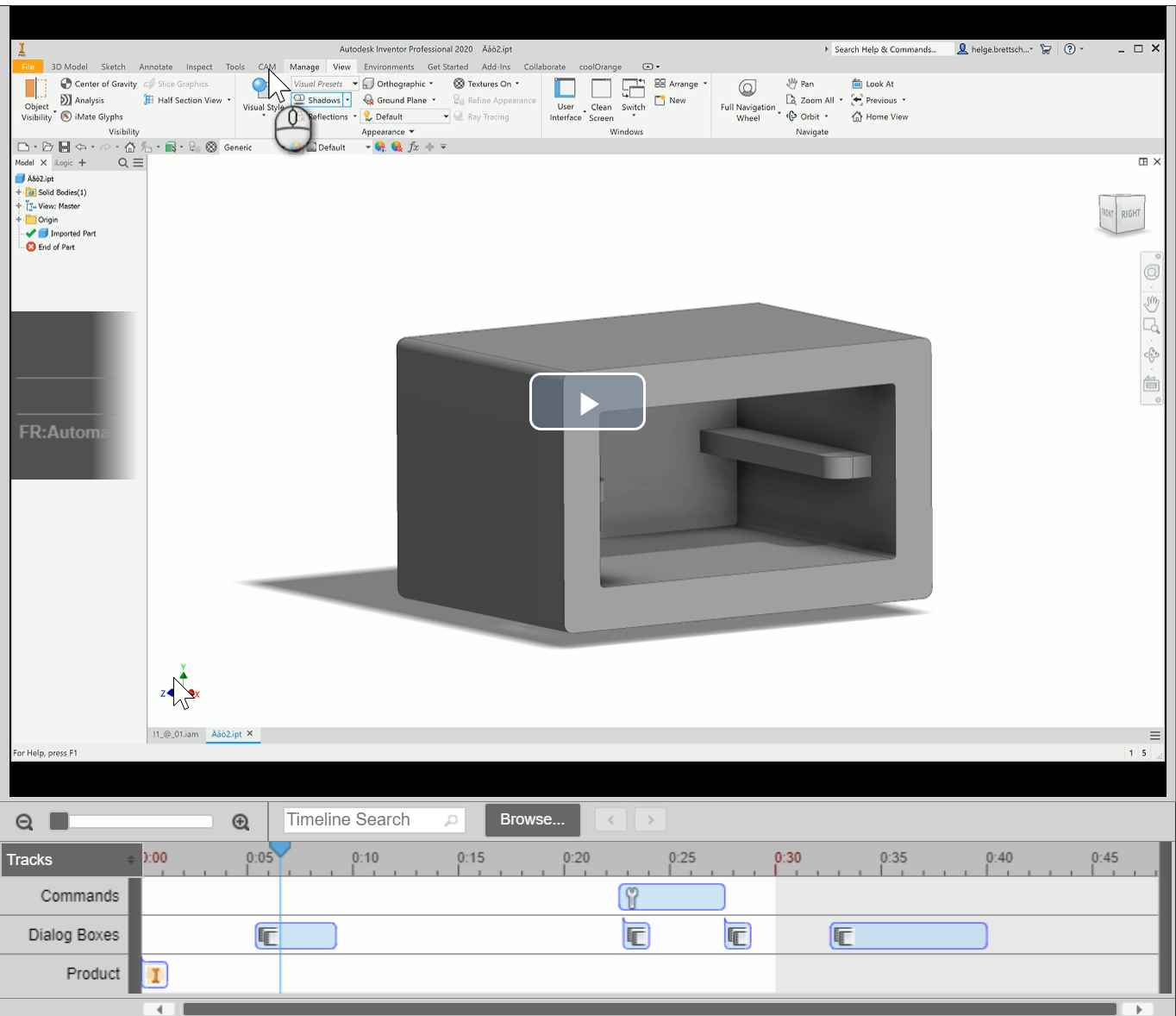 How to recognize features in Inventor after importing data