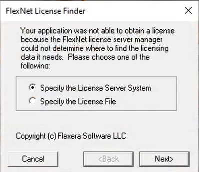 Network license not available