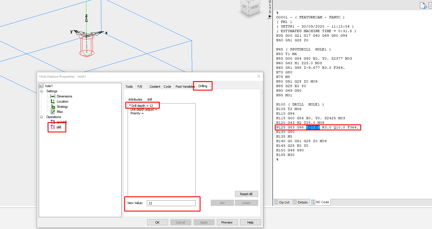 How to control the drill depth accurately in FeatureCAM FeatureCAM Products Autodesk