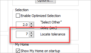 Unable to grab green selection dots or snapping points when moving ...