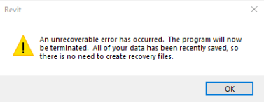 "An unrecoverable error has occurred" and crash when opening a specific ...