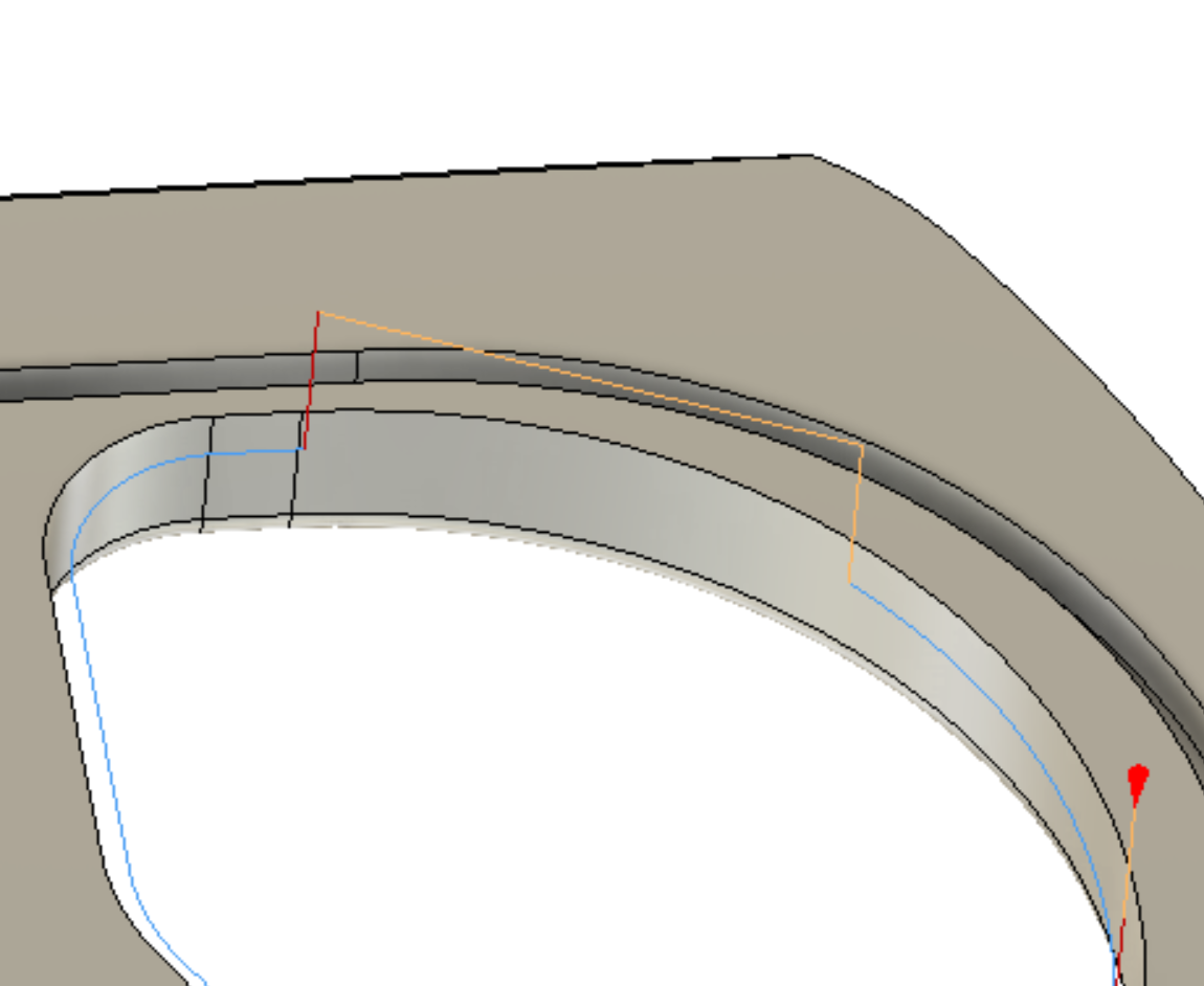 2D Chamfer toolpath generates unnecessary retracts on a hole and avoids sections in Fusion 360