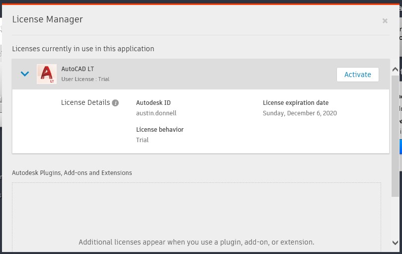 student license showing as a trial version autocad autodesk knowledge network