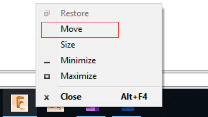 Windows offscreen when using Scaling Preview in Fusion 360