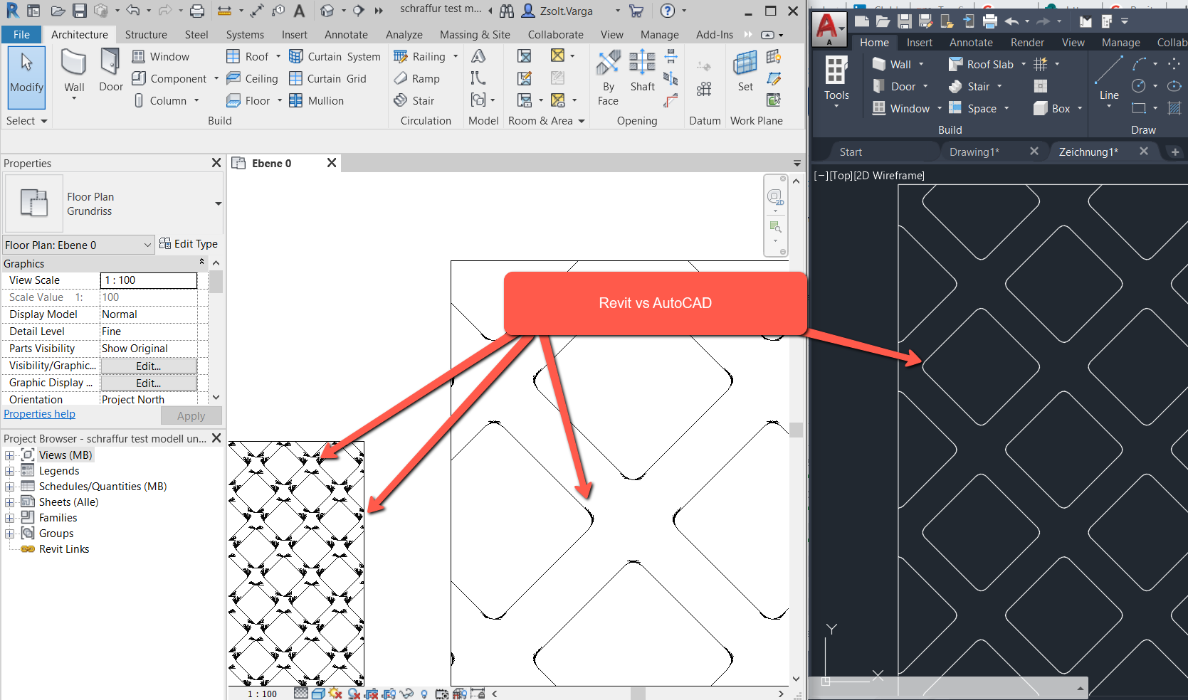 Display Issue Of A Custom Hatch Pattern Imported From PAT File In Revit 