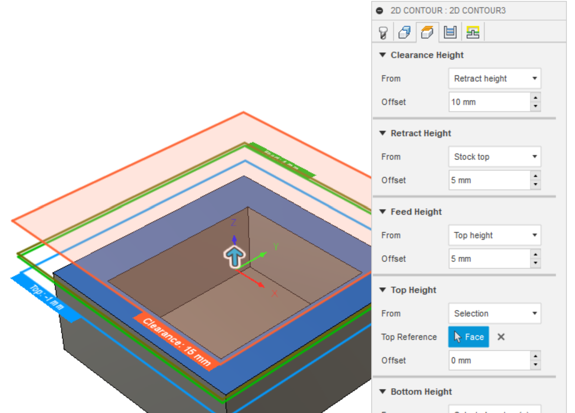 Unable to select face or other entity in toolpath Heights tab for ...