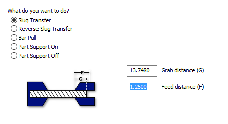How to do a bar pull and slug transfer in FeatureCAM.