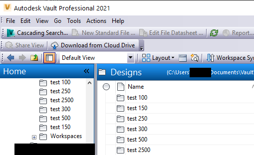The sorting of folders in the Vault navigation pane is different from ...